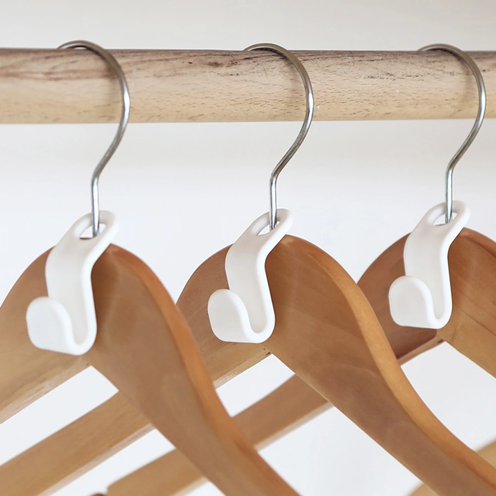 

6PCS Multi-function Coat Hook Plastic Closet Stack Hanger Rack Bedroom Storage Organizer Wardrobe Space-saving Stack Hanger Hook