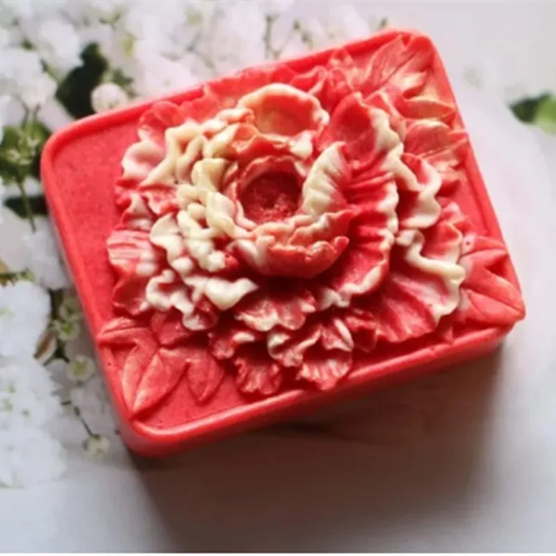 Description Picture 2 of itemPeony DIY Soap Mold 3D Flower Silicone Molds for Handmade Soap Scented Candle Wax Melt Mould Cake MOLD Baking Tools