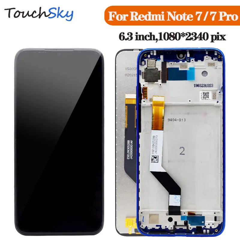 ЖК-дисплей для Xiaomi Redmi Note 7 и сенсорный экран дигитайзер дисплей / Pro замена экрана |
