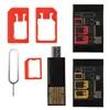 5 in 1 Universal Mini SIM Card Adapter Storage Case Kits For Nano Micro SIM Card TF Memory Card Reader Dropshipping