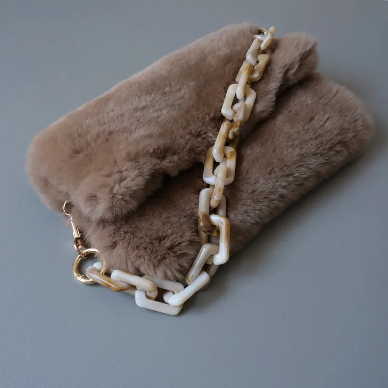 Neue Mode Frau Tasche Zubehör Abnehmbare Teile Ersatz Kette Beige Harz Luxus Strap Frauen Acryl Schulter Griff Kette – Detail 14