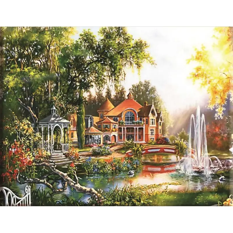 Fountor Kit Dipingi Con I Numeri Per Adulti: Tela 40x50 Cm, Pittura A Olio Fai Da Te, Senza Cornice