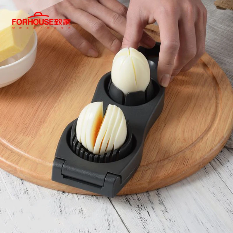 Stainless Steel Egg Slicers 2 in 1 Egg Cutter Eggs Splitter Dividers Preserved Eggs Tool Kitchen Gadgets Cooking Tools