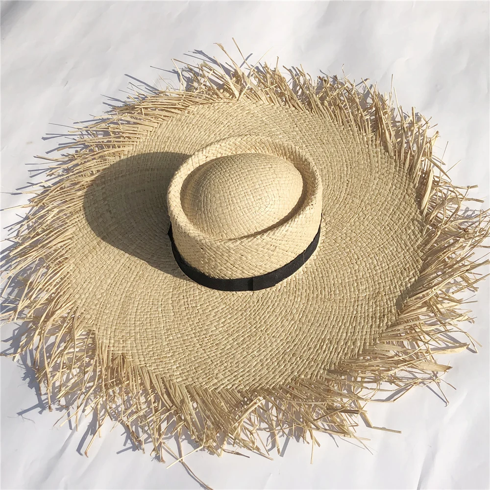 Новая женская шапка оверсайз с большими полями 20 см Raffia, шляпа от солнца с широкими полями, Пляжные шапки для женщин, мягкая соломенная шляпа, оптовая продажа, Прямая поставка|Женские пляжные шляпы|   | АлиЭкспресс