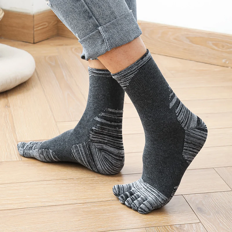 Calcetines De Dedos Para Hombre - 5 Dedos Separados, Algodón, Pack De 3/4/5 Pares, Ideales Para Deporte Y Día A Día