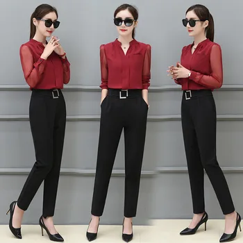 

Chu Foreign Style Two Piece Suit Pants 2019 Money Autumn Summer Dress Small Xiangfeng Yujie Temperament Women's Wear