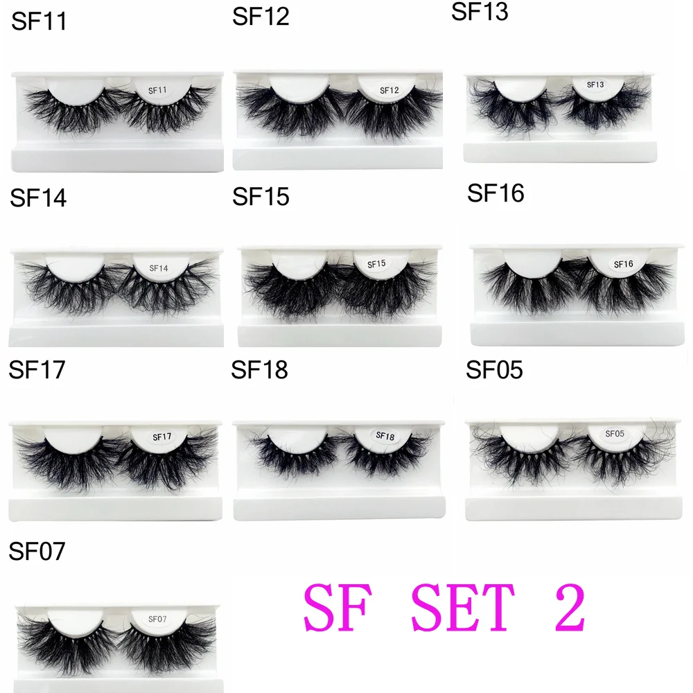 Mikiwi 10/20//50/100 Wholesale 25mm Fluffy Mink Lashes Suit Brushes Tweezers In Bulk Eyelashes Set Multi Pack Mink Lashes Kit 6