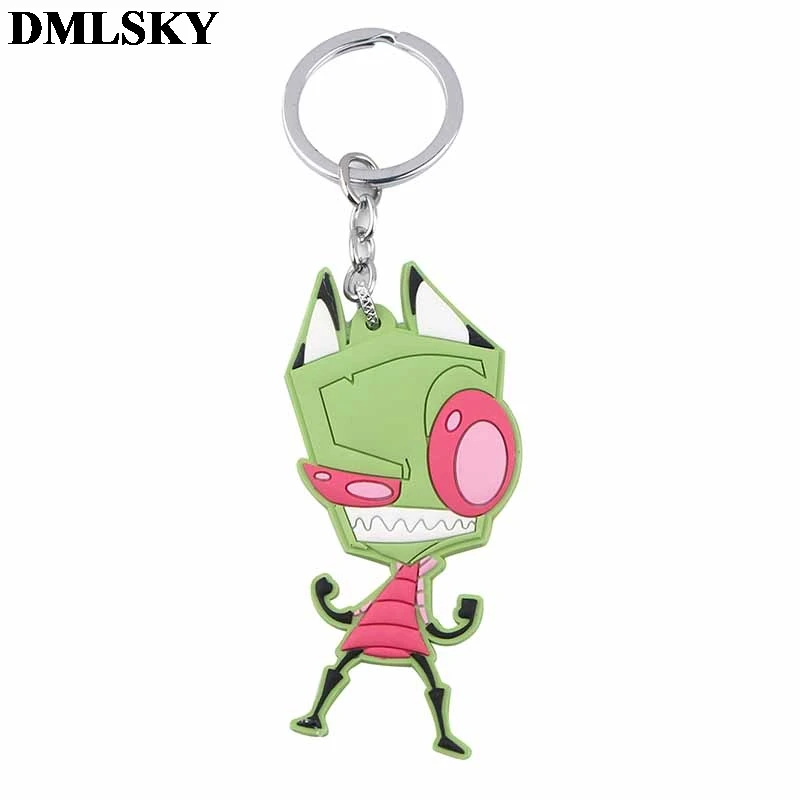 7 DMLSKY 3D мультяшная фигурка Фредди Меркурий брелок мягкий силиконовый Стич брелок для ключей захватчик ZIM аниме классный брелок подарок M3934 - Цвет: 7