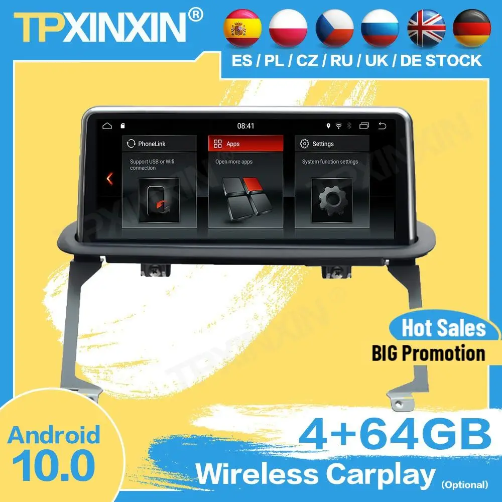 

Car Radio Stereo Bluetooth Screen Receiver Android For BMW X5&X6 2014 2015 2016 2017 GPS Player Navigation Auto Audio Head Unit