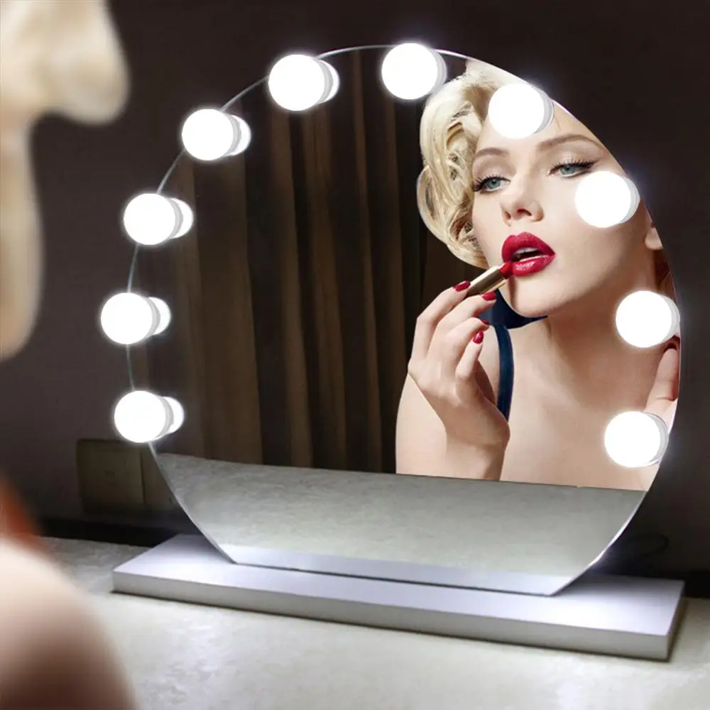 

USB Vanity Lights Bathroom Led Mirror Light For makeup Dressing Table Vanity Lights 10W Bulbs Adjustable Brightness Decoration