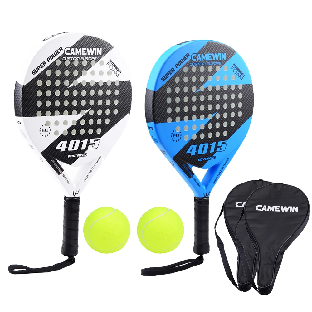 Raqueta de tenis de Pádel para hombre y mujer, juego de paleta deportiva de fibra de carbono vidrio, con 2 raquetas, 2 bolsas y 2 bolas, novedad|Raquetas de tenis| - AliExpress