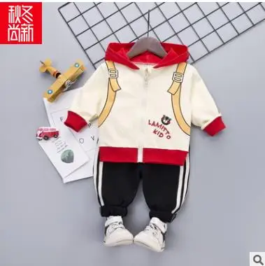 picture color Настоящий roupa infantil для Bebek Boys'suit осенний цветной костюм с длинными рукавами и рисунком из мультфильма, костюм из двух предметов для девочек - Цвет: picture color