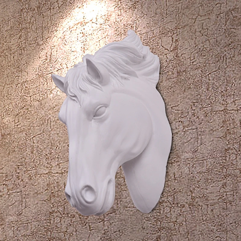 Голова Лошади настенный ангин 3D Животные украшения Искусство Скульптура фигурки смолы ремесло дома гостиной настенные украшения