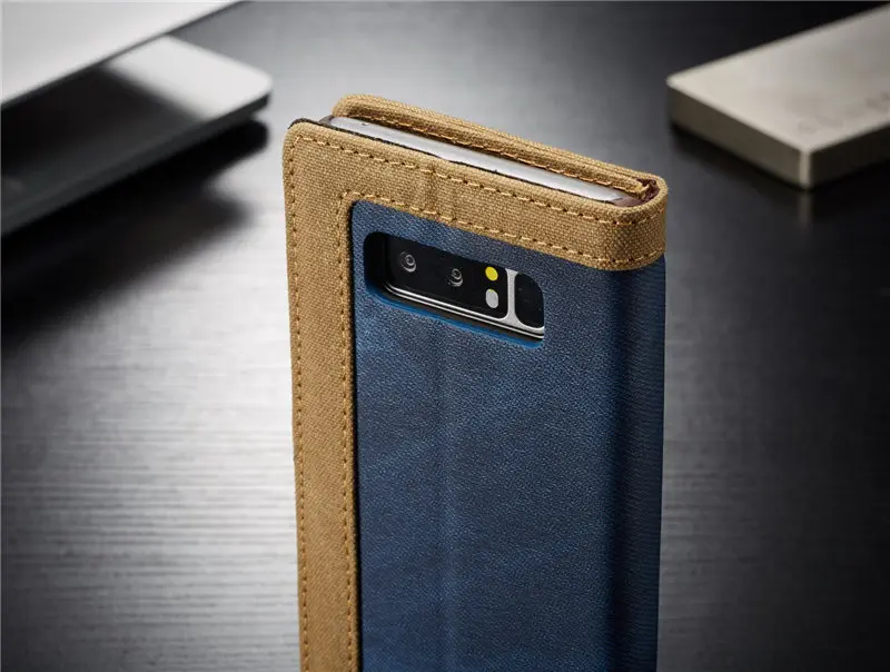 Ковбойские сапоги из толстой ткани бумажник чехол для samsung Galaxy Note 8 чехол держатель для карт чехол для телефона чехол на заднюю панель для samsung Note 8 откидная крышка Fundas