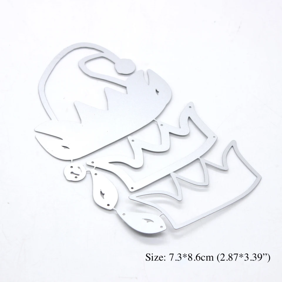 thumbnail image 2 of Elf Stocking Shaker Metal Cutting Dies - Christmas Craft Stencils For DIY Scrapbooking Cards 2 of 9