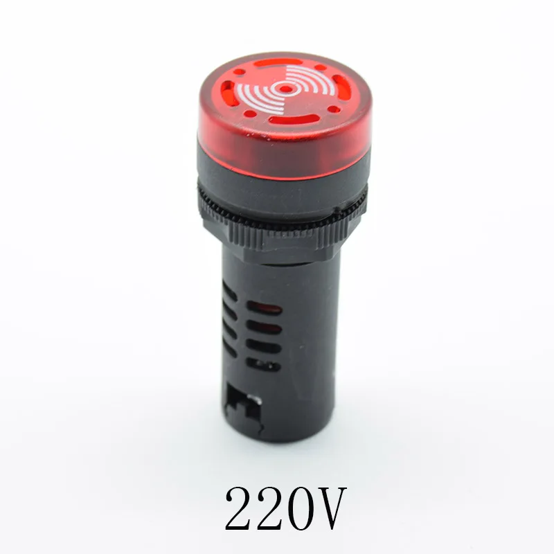 1 шт. Панель крепление 22 мм светодиодный индикатор зуммера 12V 24V 110V 220V светильник led зуммер, красные, зеленые, желтая лампа - Цвет: 22MM
