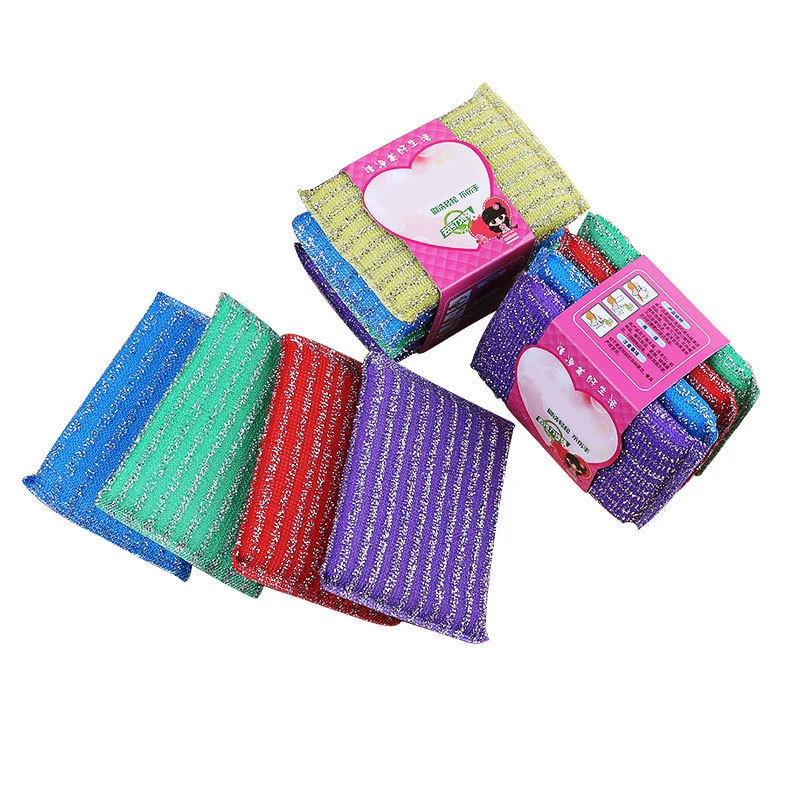 Фото Kitchenware Dishwashing Sponge Fabrics Washcloth Scouring Pad Items Scrubber Gadgets Pots For Kitchen Home Cleaning Supplies №2