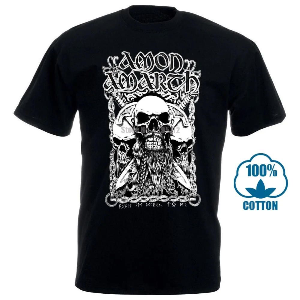 Футболка хит продаж Amon Amarth Bearded Skull Shirt размеры S M L Xl Xxl Официальная футболка Death Metal