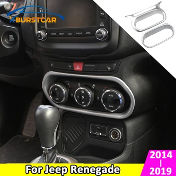 

Xburstcar for Jeep Renegade 2014 - 2019 Car Air Condition Switch Button Panel Frame Cover Trim Stickers Car Styling Accessories