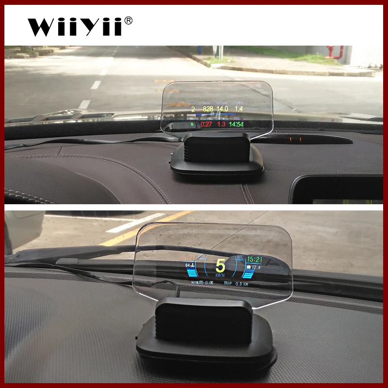 Цветной ЖК дисплей C1 HD автомобильный HUD Дисплей OBD2 + GPS для всех моделей