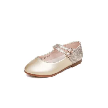 

New Genuine Leather Children's Shoes Wholesale Girls Princess Shoes Leather Single Loafers Sequin Dance Shoes