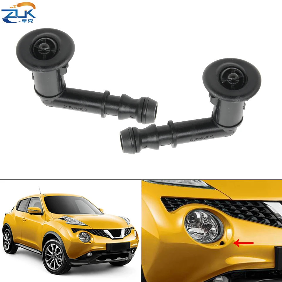 Zuk Headlight Washer Nozzle Headlamp Water Spray Jet For Nissan Juke