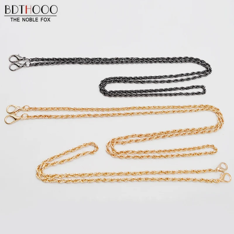 20pcs 60cm Metal Chain Handle with Buckle for Handbag Purse DIY Clasps Shoulder Straps Bag Parts Accessories 100cm handbag metal chains diy purse chain with buckles shoulder bags straps handbag handles bag parts