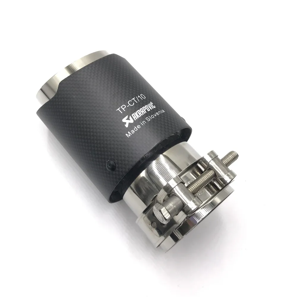 1 шт. Akrapovic углеродное волокно выхлопные наконечники Высокое качество Универсальный автомобильный глушитель трубы