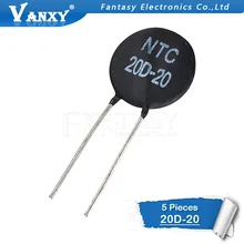 5 шт. NTC Термистор резистор NTC 20D-20 Термальность резистор