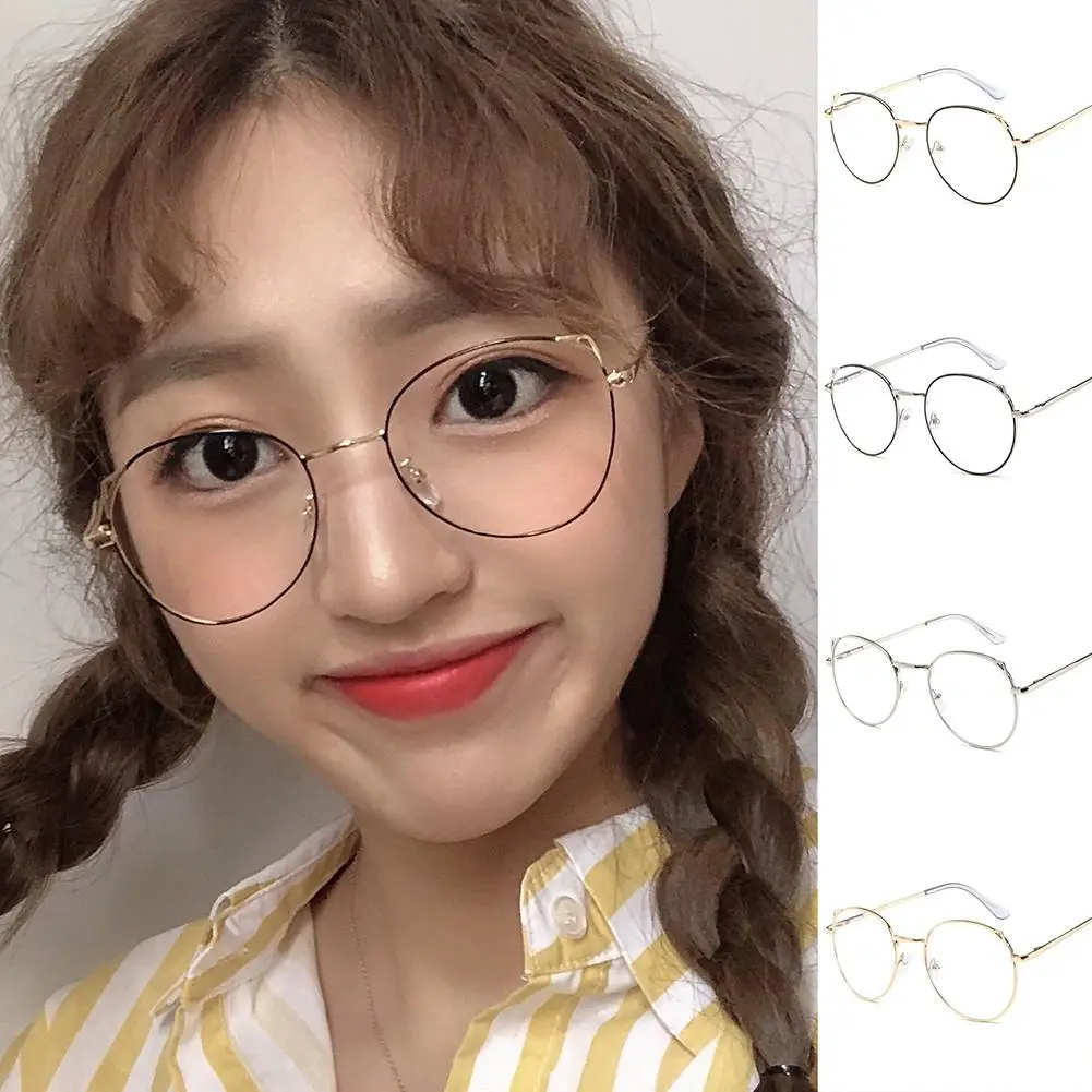 

Vintage Student Round Glasses Anti-Radiation Optical Spectacles Eyeglasses Glasses Frame Cloth Accessories