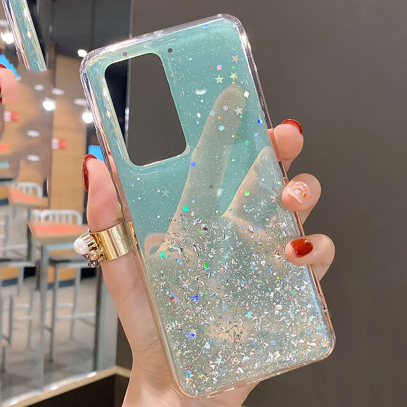 Huawei dustproof case Lấp Lánh Bling Mềm Cover Dành Cho Huawei Honor 9A 9C 9S 9X Pro 8A 8S 8X 10i 20S y7A Y7P Y6P Y5P P Thông Minh 2021 Y6 Y5 2019 P30 Lite Ốp Lưng pu case for huawei Cases For Huawei