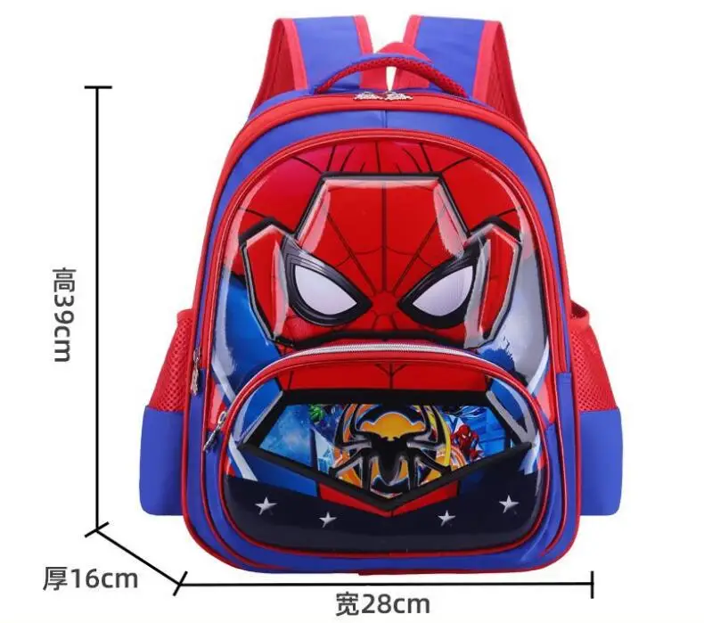 Новый школьный портфель Disney 3D Человек-паук милый мультяшный детский рюкзак для