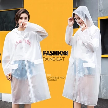 

Capa De Chuva Transparent Long Rainsuits Hooded Ladies Camping Poncho Backpack Parka Coat Men Jackets Pvc Overall Travel Q