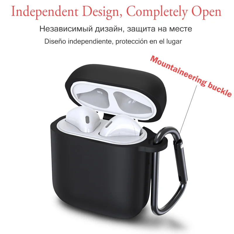 Silicone Bluetooth Wireless Earphone Shockproof Case For AirPods 1 Protector Cover Skin Accessories Apple Airpods 1 Charging Box