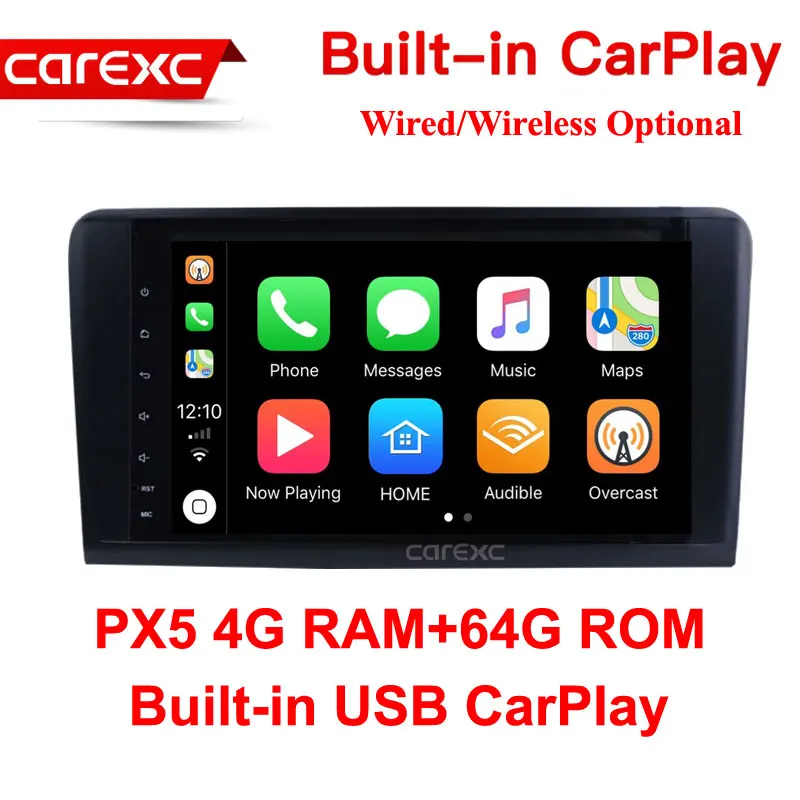 CarExc Android 9,0 радио CarPlay gps навигация для Mercedes Benz ML GL W164 ML350 ML500 GL320 стерео Muiltmedia плеер - Цвет: PX5 64G ROM