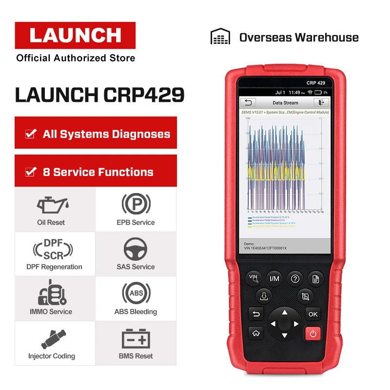 Сканер launch X431 CRP429 OBD2 диагностический инструмент для автомобиля считыватель