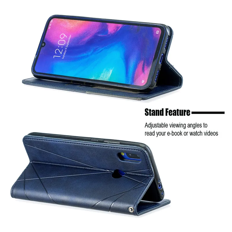 Для Xiaomi Redmi Note 7 Pro Чехол, Магнитный кожаный тонкий чехол для Xiaomi Redmi 7 7A Note7 7Pro Redmi7, откидной чехол с подставкой, деловой чехол