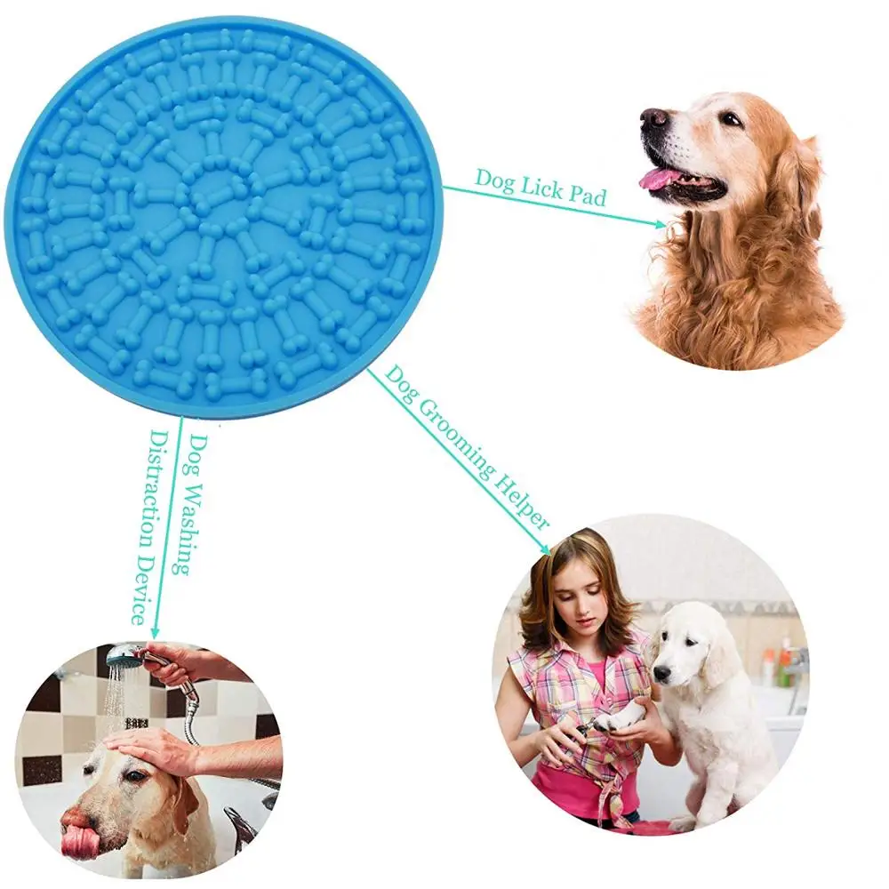 Dog Lick Pad Dog Washing Distraction Device Pet Bath Grooming Helper Slow Treat Dispensing Mat-Super Strong Suction