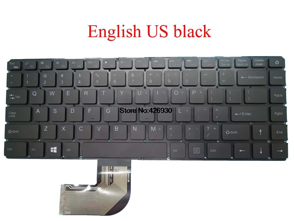 Ноутбук US CA KR электронная клавиатура для chuwi для LapBook Pro 14 английский US Чешский CZ Корейская, KR итальянская это новинка - Цвет: English US black