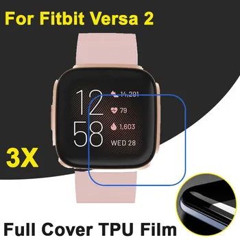 

3pcs/lot Full Cover Soft TPU Anti-Scratch Protective Films For Fitbit Versa 2 Versa2 Sport Band SmartWatch Screen Protectors