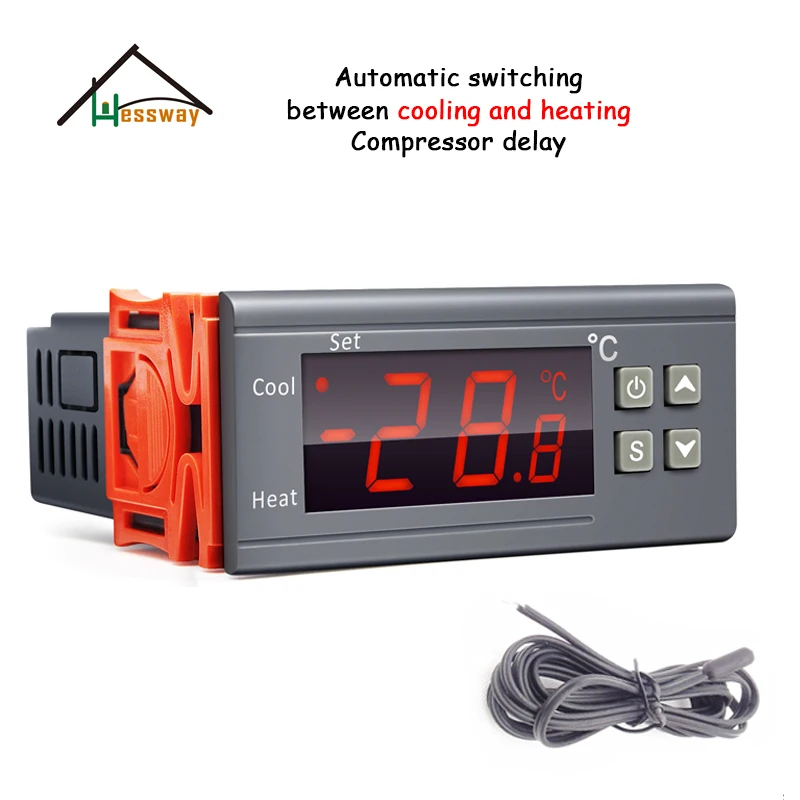 

Dry contact relay adjustable constant temperature controller for thermostatic actuator fish pond air air conditioning