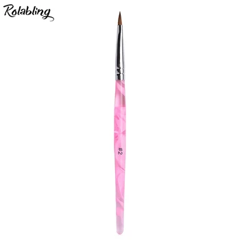 

Rolabling 2# Nail Art Brush kolinsky Acrylic Brush Painting Drawing Nail Art Builder Design Nail Art for Nails Tools gel Brushes
