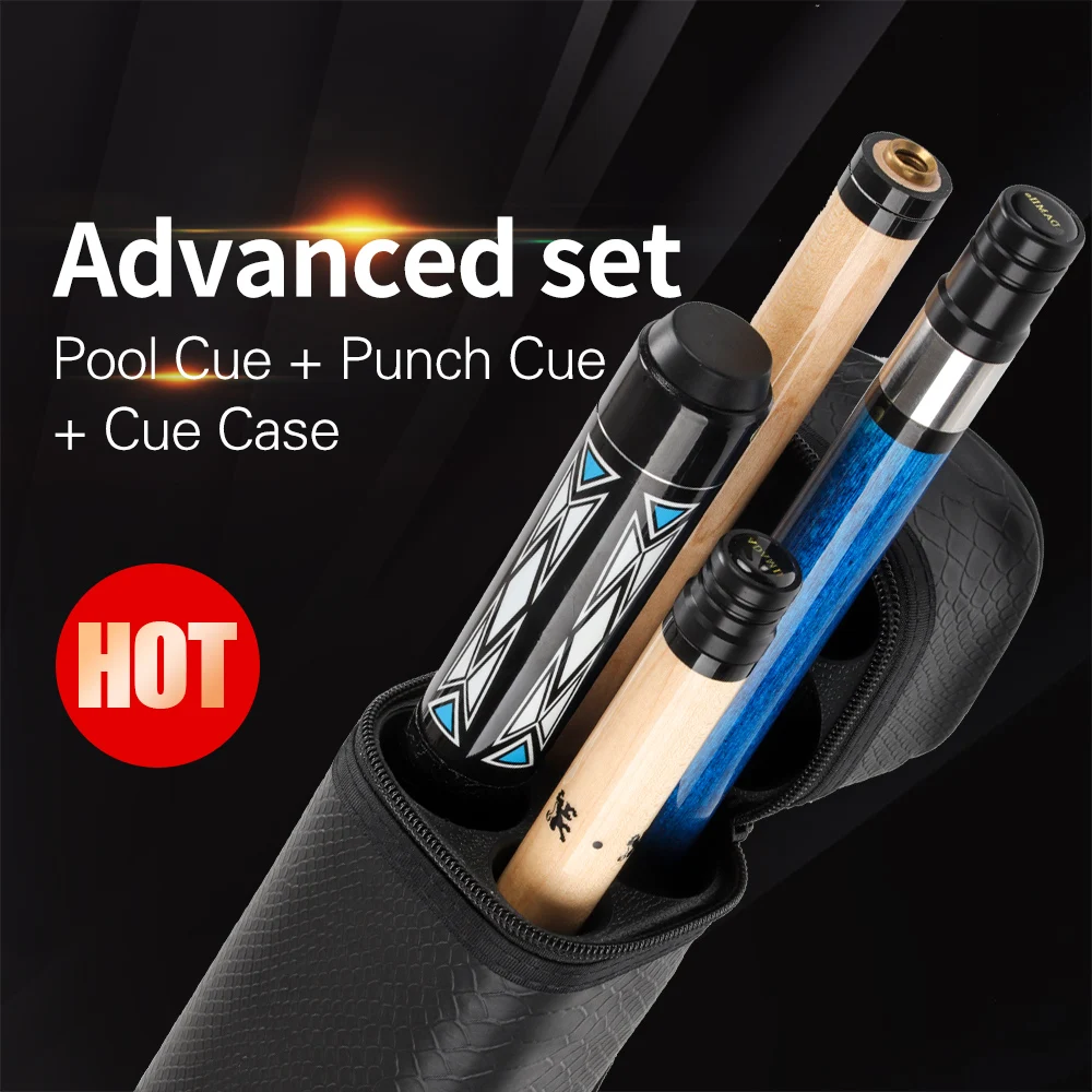 

RP Pool Cue11.5mm Tip Billiard Cue ADAMII Punch Cue13mm Tip Maple Shaft Stick Kit 4Holes Leather Cue Case Billiar Cost-effective