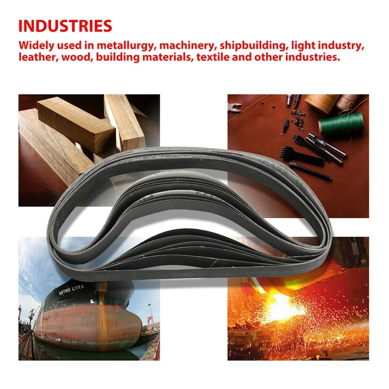 12Pcs 1 x 30 Inch Silicon Carbide Fine Grit Sanding Belts 400, 600, 800, 1000 Grits