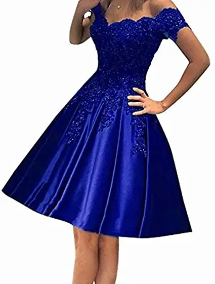 2022 ANGELSBRIDEP 2 STORE Off-Shoulder Homecoming Dresses Fashion Applique Beaded Short Graduation Formal Party Gowns Plus Size | Свадьбы и
