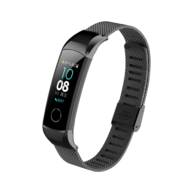 7470 Металлический браслет ремешок для huawei honor Band 5/4 стандартная версия Смарт-Браслет спортивный браслет группа honor Band 4 нержавеющая сталь - Цвет: 7470