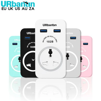 

Urbantin 1AC Outlets 2 USB Outputs Power Strip Smart USB Fast Charging socket With EU AU UK US MINI Home Electronics