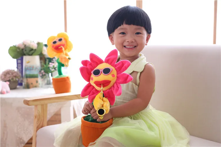 60 первый Поющий Подсолнух чарующий танцующий цветочный горшок модель Забавная детская игрушка подарок Креативный Электрический