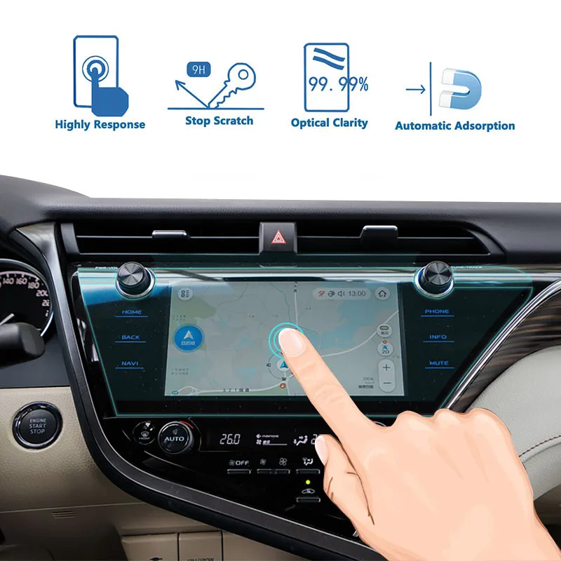 9 Inch For Toyota Camry 2018 2019 Navigation Screen Film Car LCD GPS Display Cover TPU Dashboard 