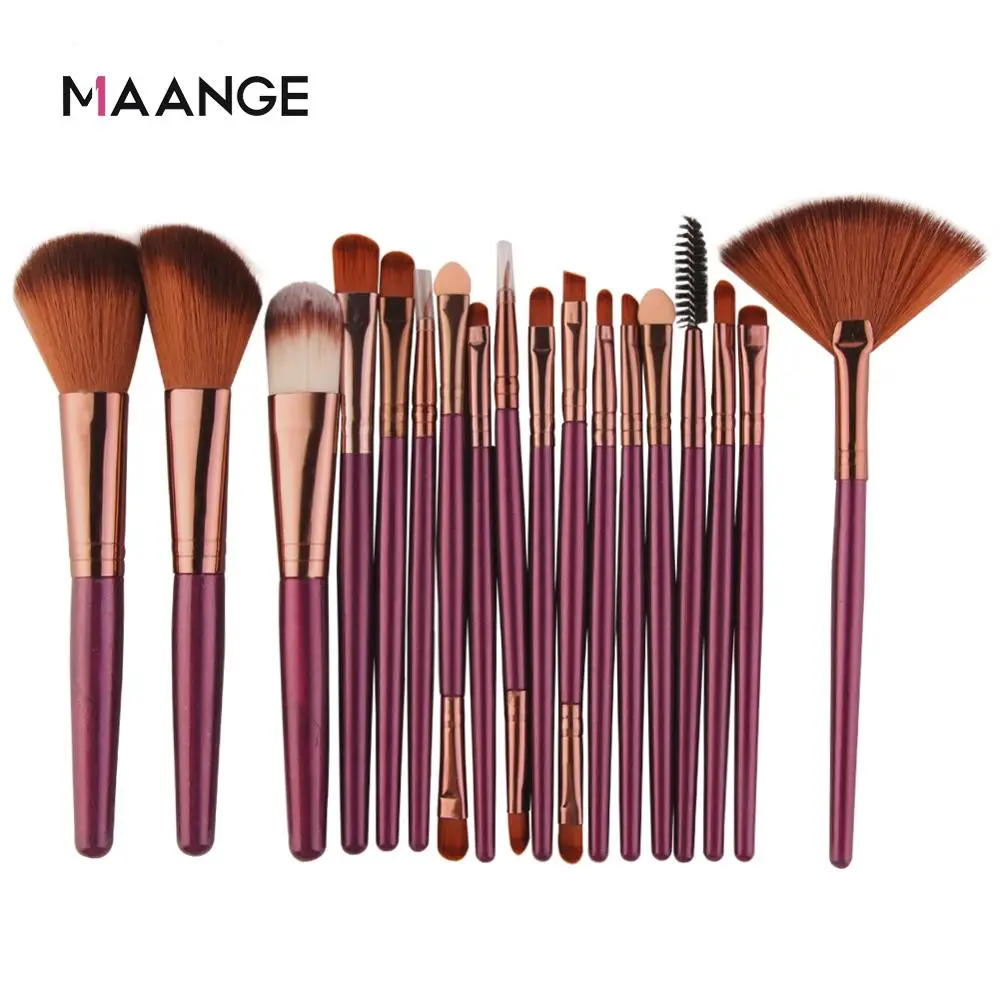 Комплект кистей для макияжа MAANGE 6/15/18 шт набор косметических пудры теней основы